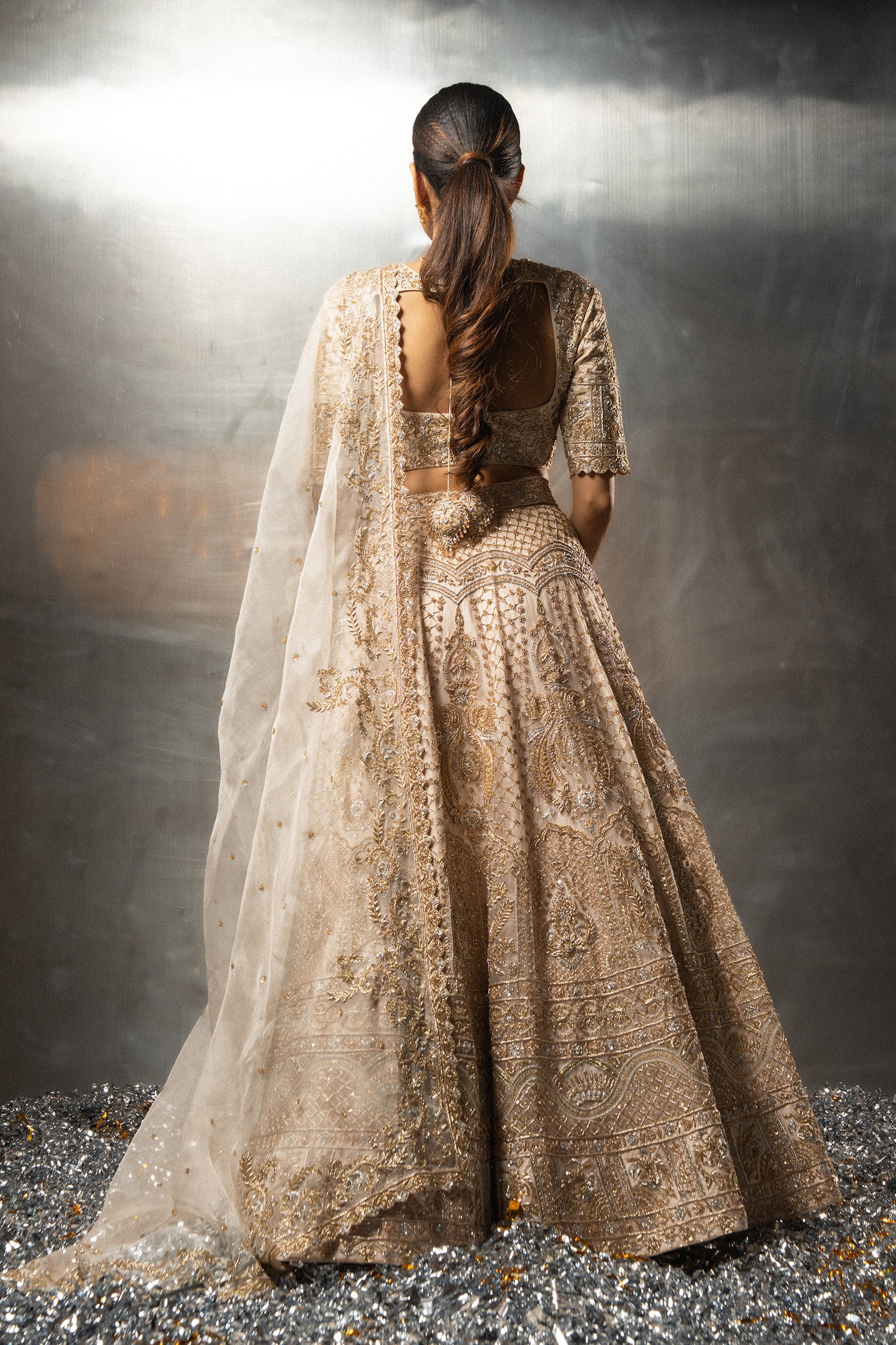 Aureate Lehenga back