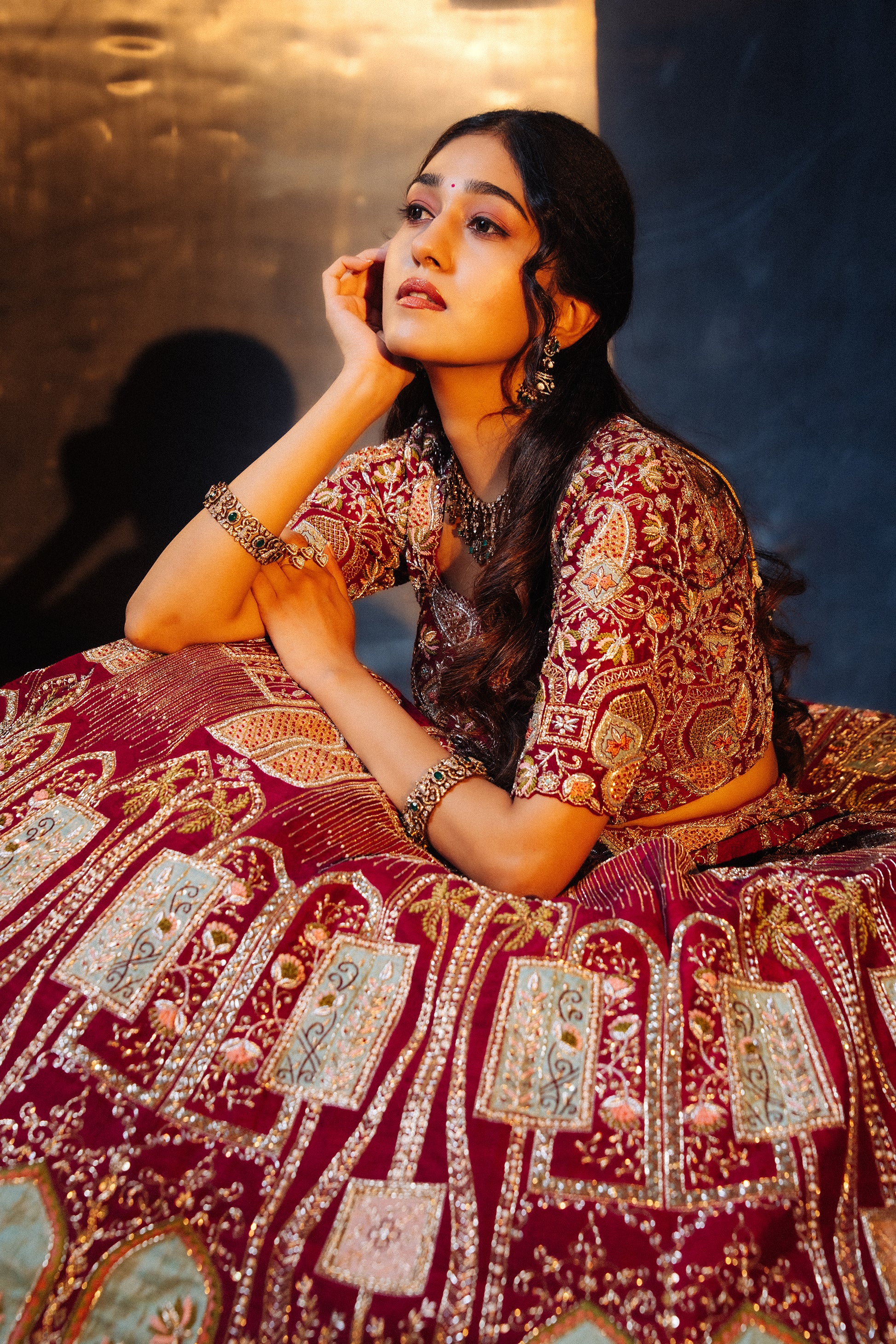 Bloomcrest Lehenga Pose