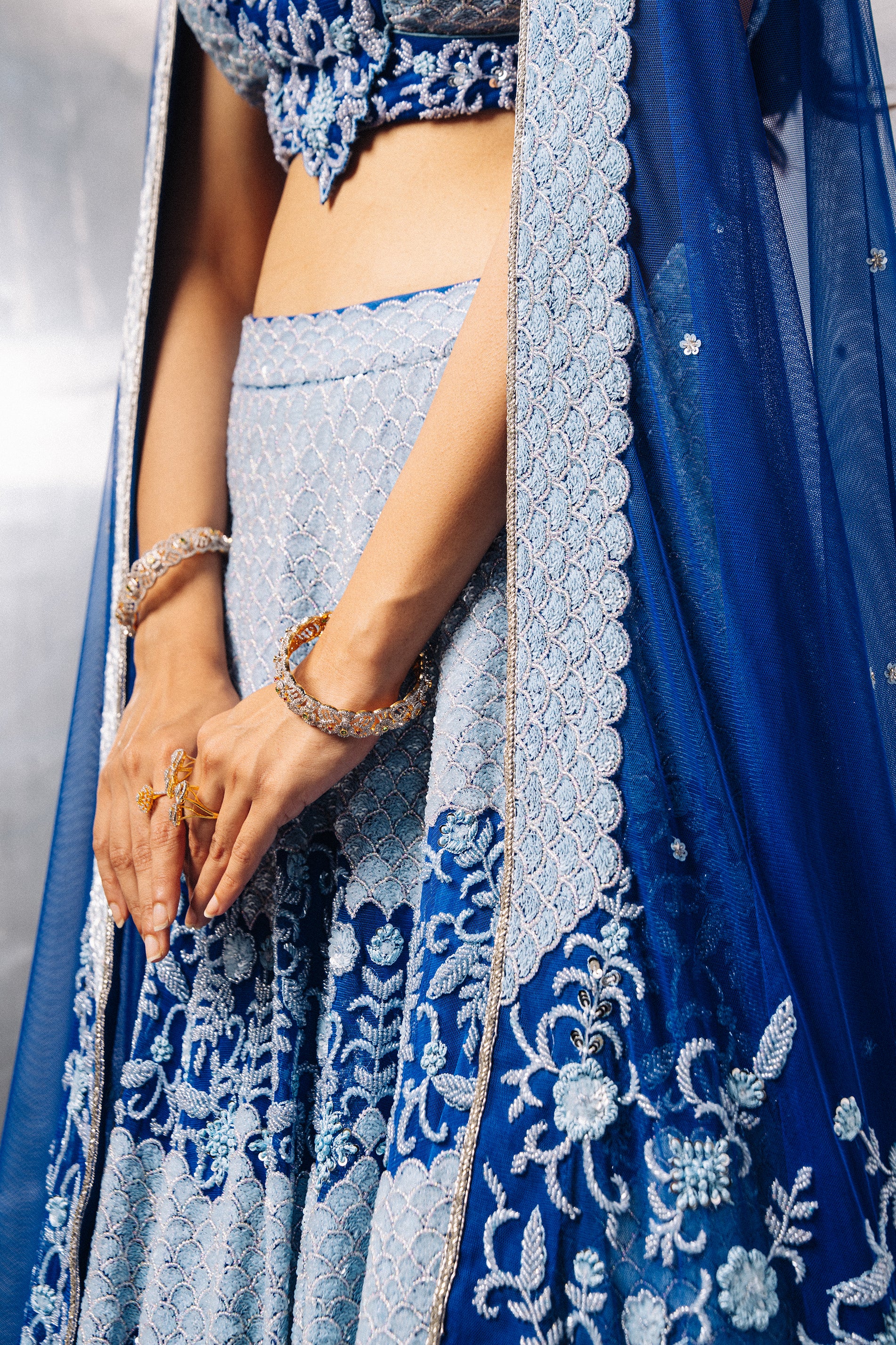 Seaglass Lehenga Details