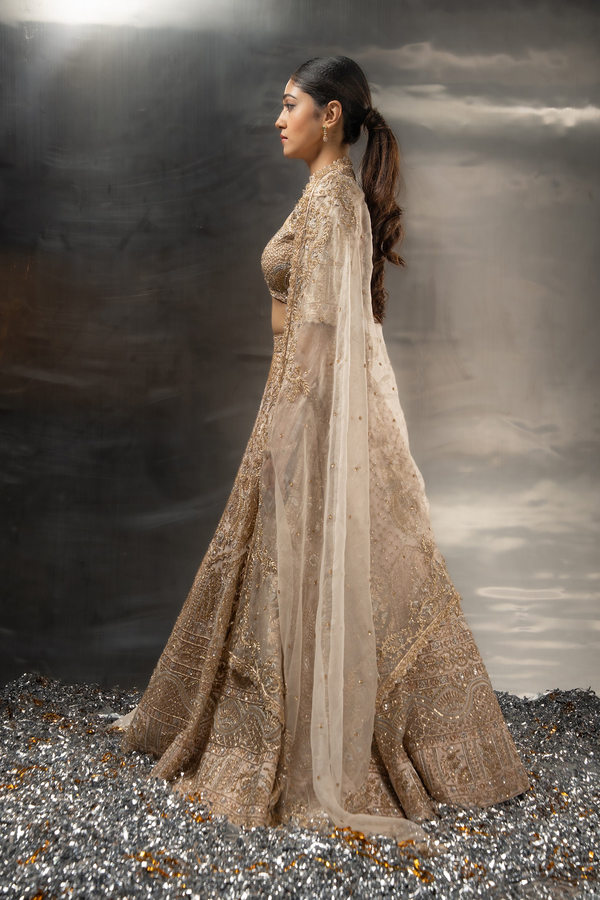 Aureate Lehenga side
