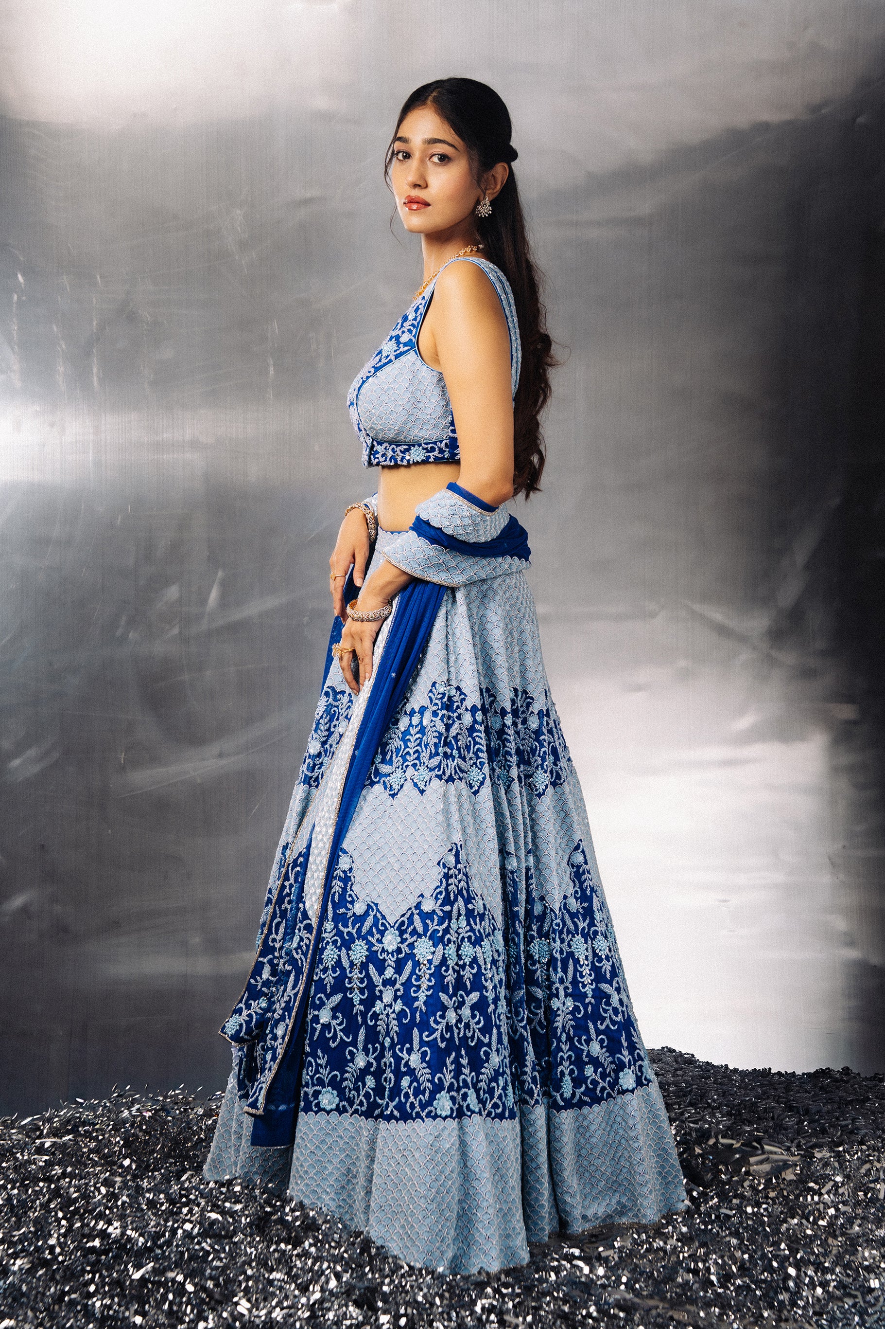 Seaglass Lehenga Back 1